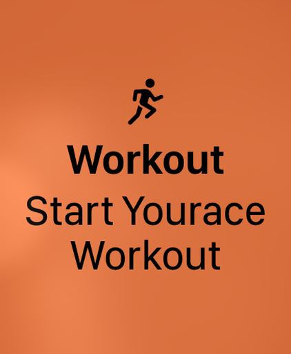Starting a YouRace workout with the Action Button